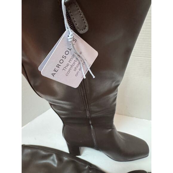 Aerosole women's  Micah Brown Knee-High Boots 9.5WW nwob - Picture 11 of 12